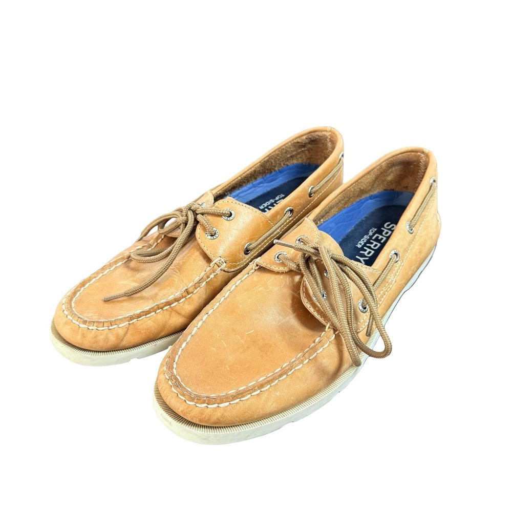 Sperry Tan Leather Boat Shoes